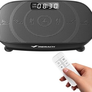 MERACH Vibration Plate Exercise Machine, Curved Vibration Plate for Lymphatic Drainage Weight Loss